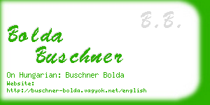 bolda buschner business card